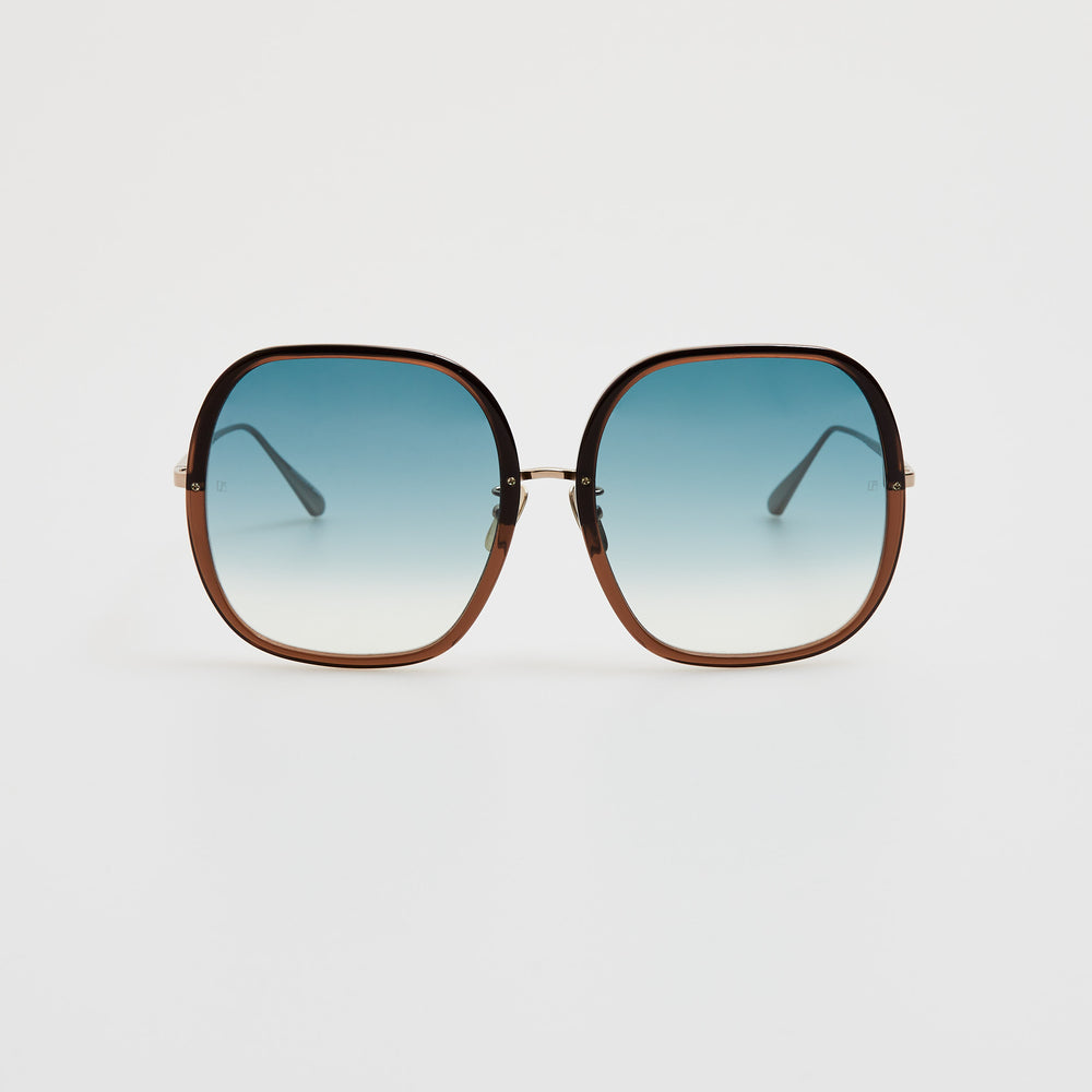 Celia Brown/ Light Gold/ Aqua Gradient