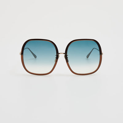 Celia Brown/ Light Gold/ Aqua Gradient
