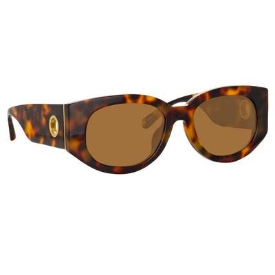 Debbie T-Shell/ Yellow Gold/ Solid Brown