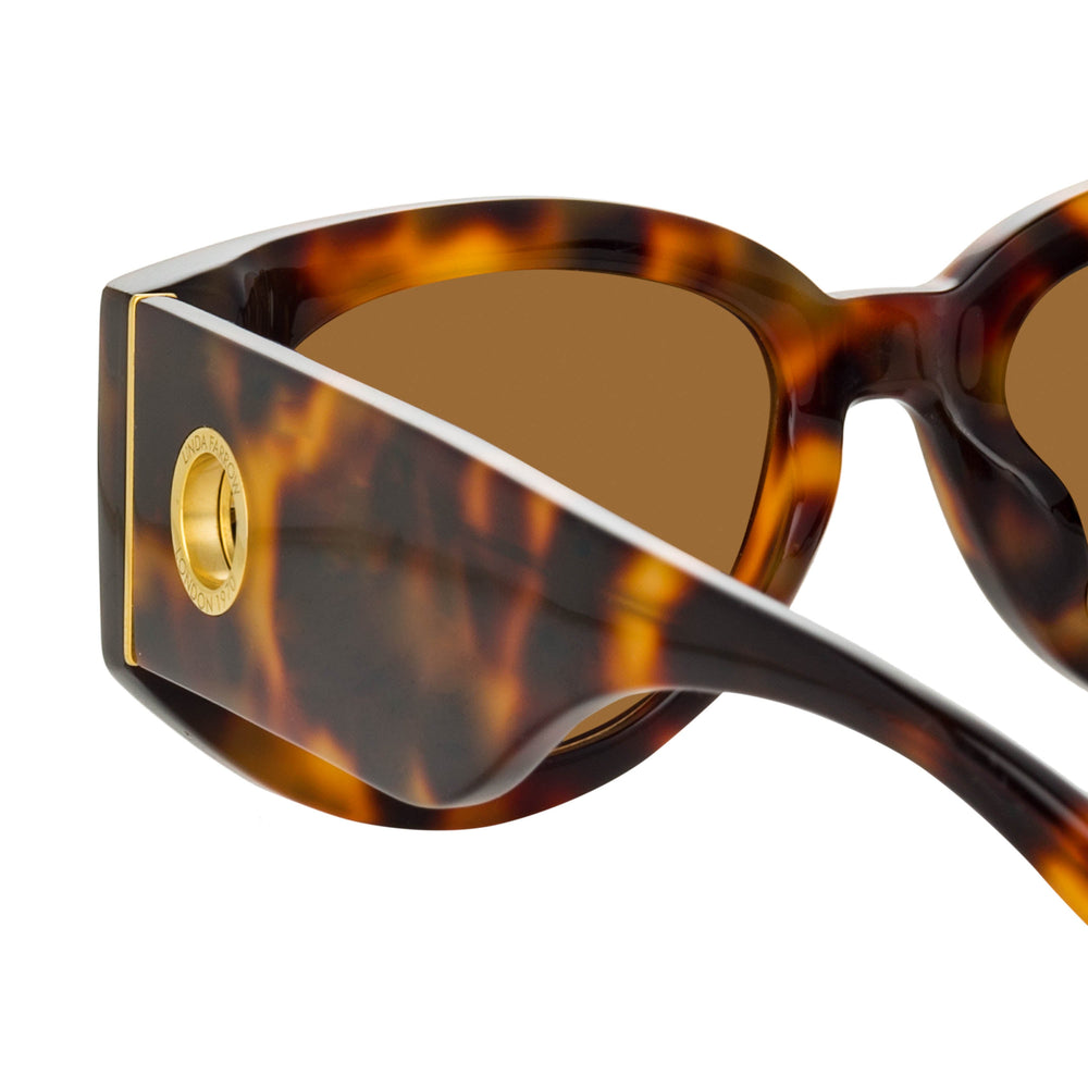 Debbie T-Shell/ Yellow Gold/ Solid Brown