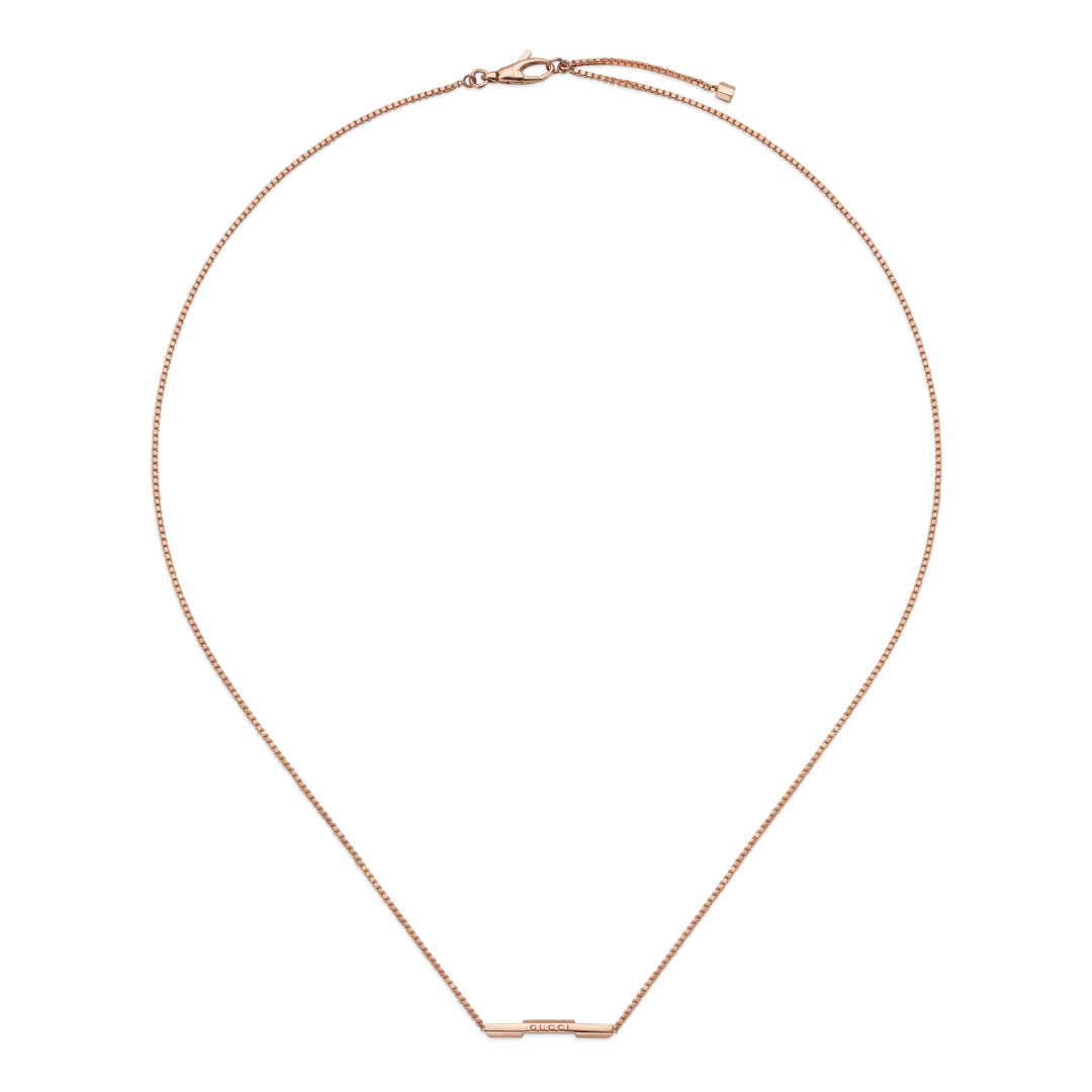 Gucci Link To Love Necklace With 'gucci' Bar