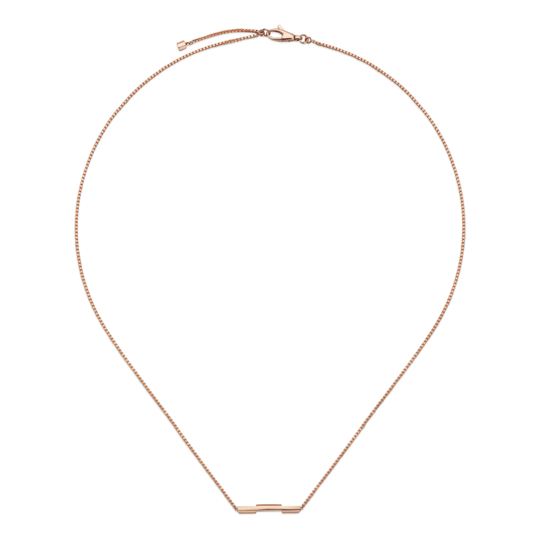 Gucci Link To Love Necklace With 'gucci' Bar